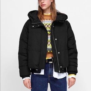 ZARA Oversized Bomber Puffer Jacket